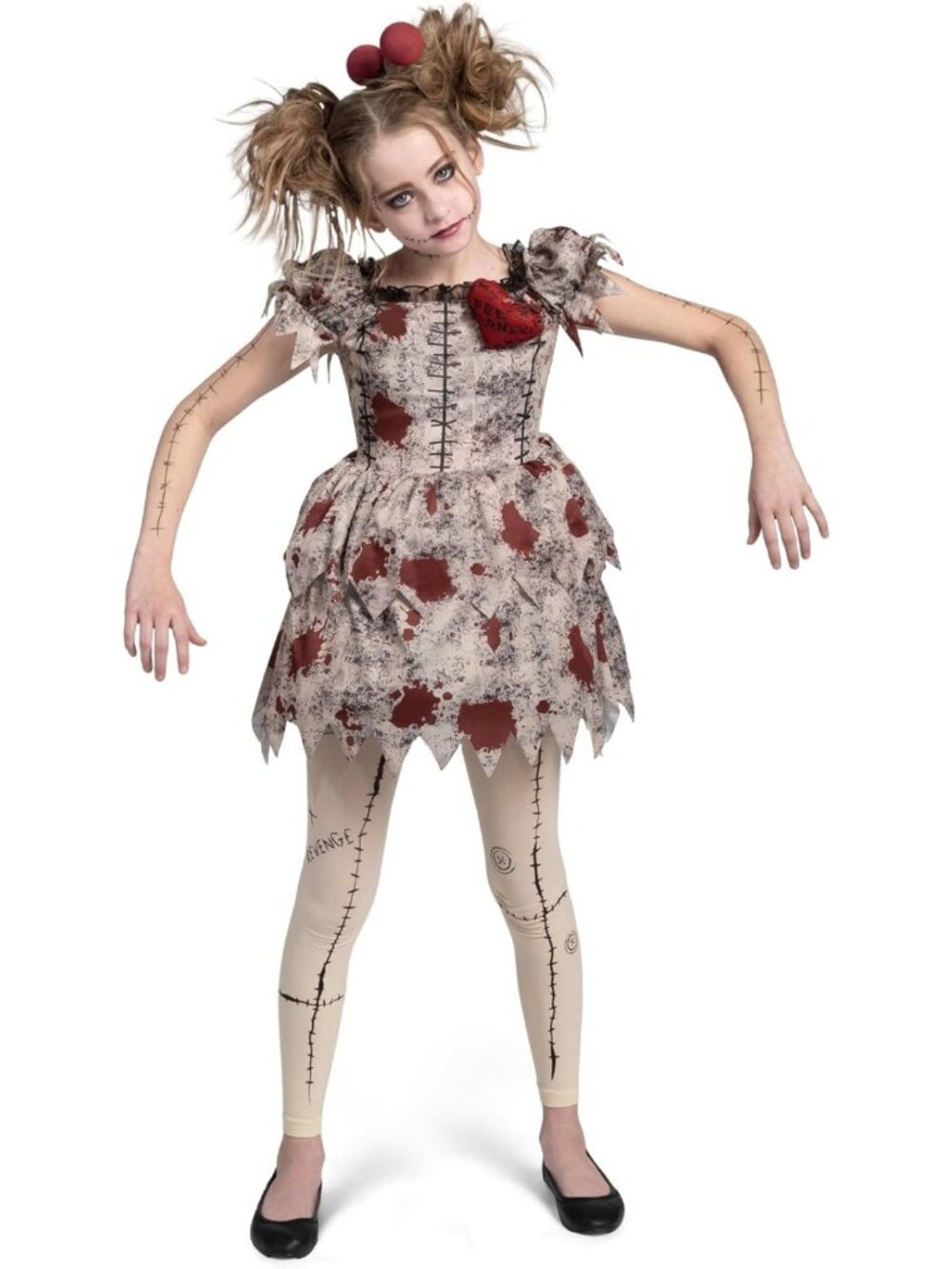 Kids Voodoo Doll Costume - Spooktacular Halloween Dress Up for Girls